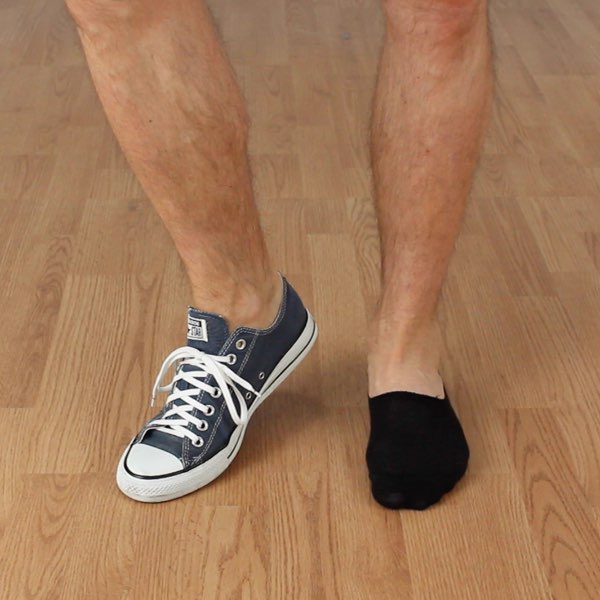 Men's Liner Socks Worn With Sneakers