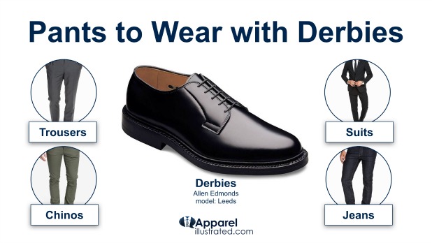 derby shoes with suit