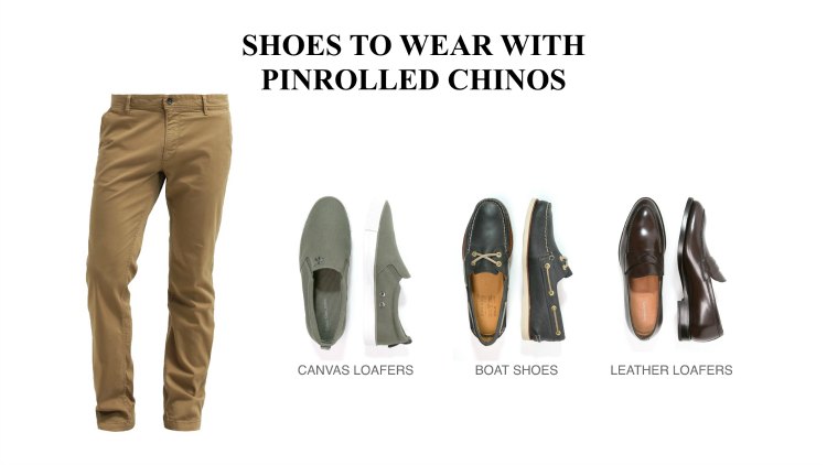 pinroll jeans and selvedge chino shoe combo 1