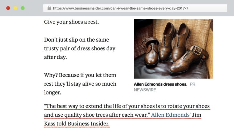 038 Allen Edmonds shoes caption