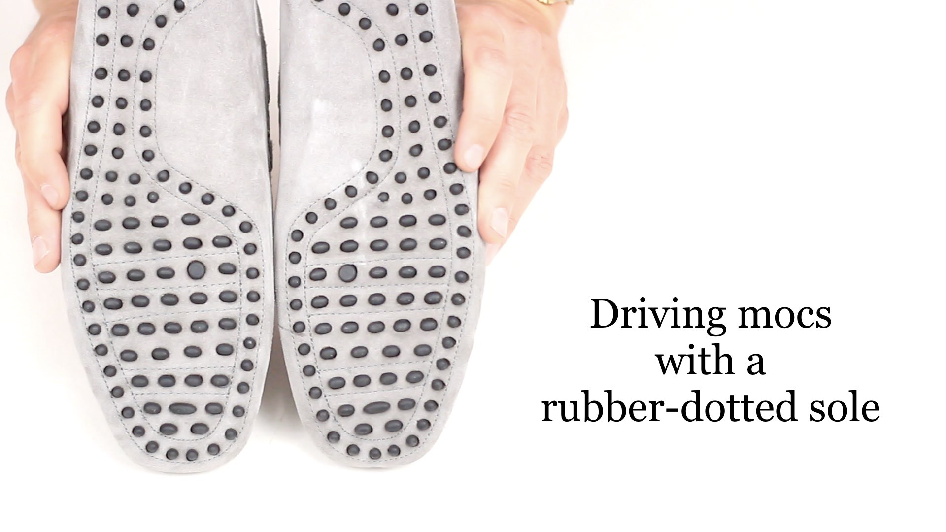 049 Rubber-dotted sole on driving mocs